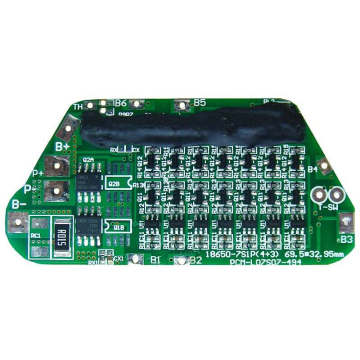 7s 7A PCM BMS for 24V 25.2V 25.9V Li-ion/Lithium/ Li-Polymer 21V 22.4V LiFePO4 Battery Pack Size L69.5*W32.95*T3.5mm (PCM-L07S07-494)